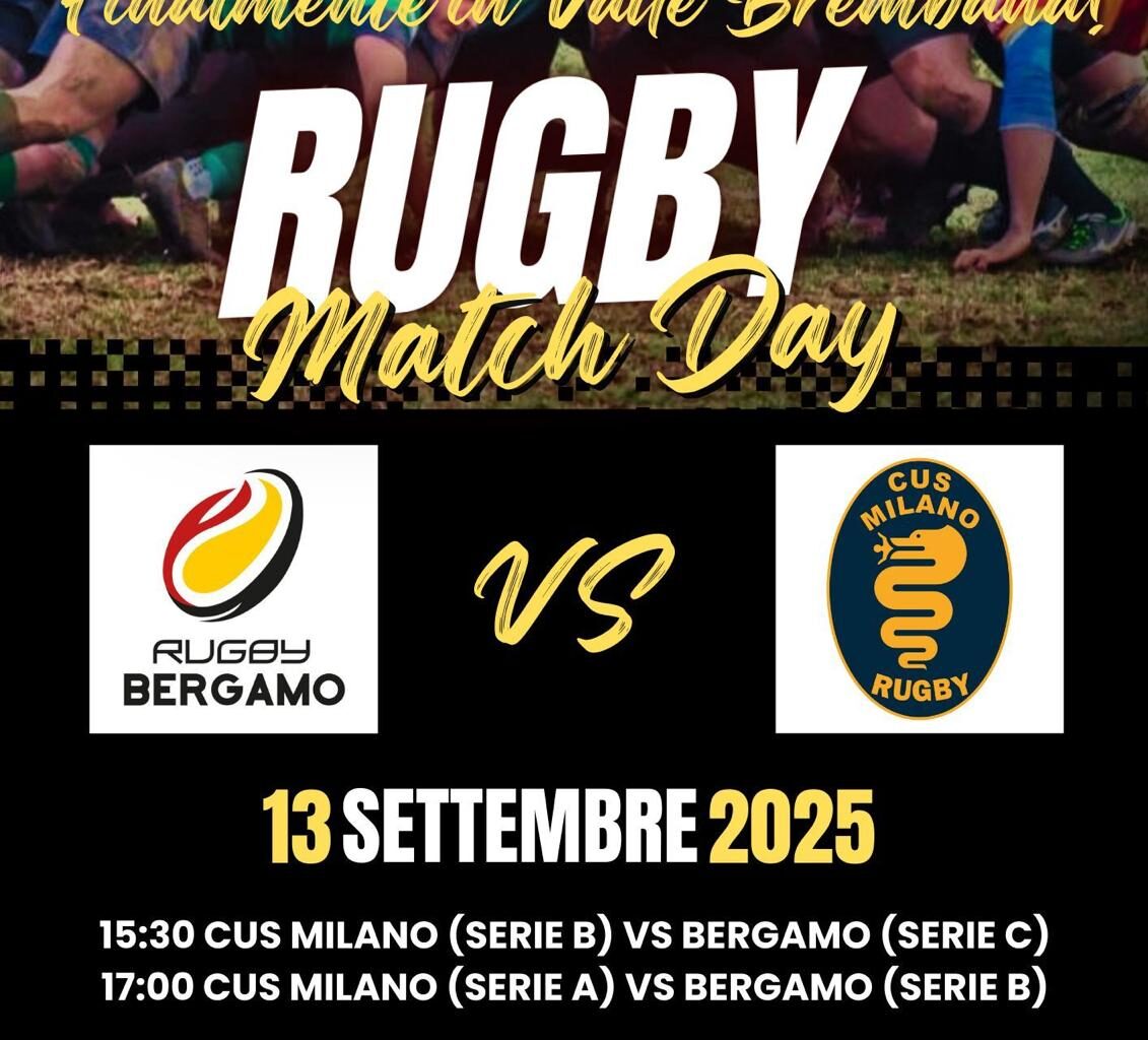 Rugby match Day - Zogno - sabato 13 settembre 2025