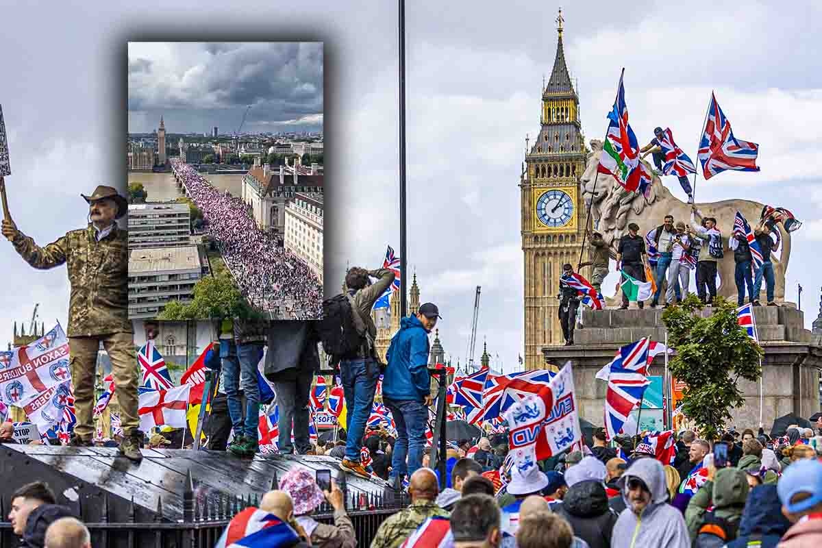 "Nessun tg vi sta parlando di quello che è successo alla maxi protesta di Londra"