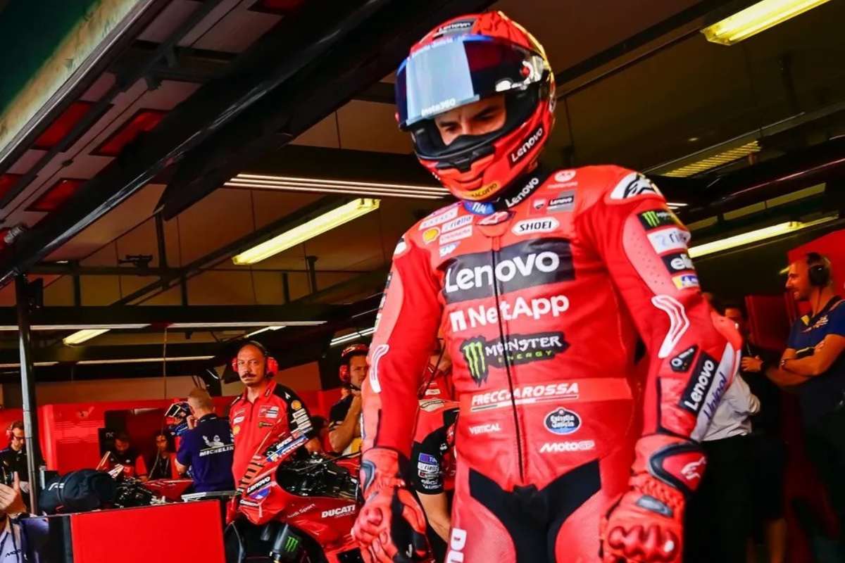 Marc Marquez pilota Ducati MotoGP a Misano