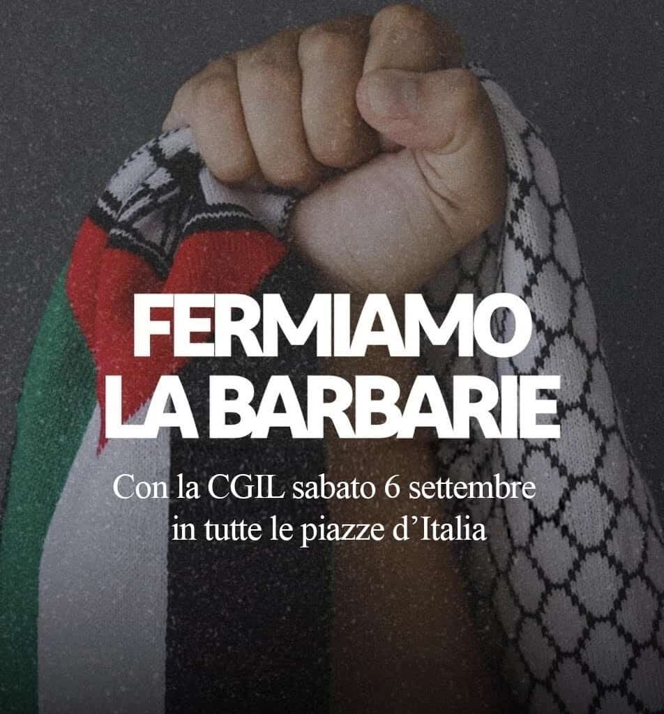 Cgil: Una piazza per Gaza anche a Potenza, sabato 6 settembre