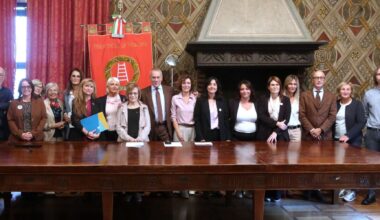 I partecipanti alla conferenza stampa di presentazione