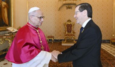 Leone XIV con il presidente israeliano Isaac Herzog