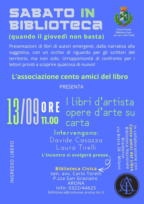 ARONA - I libri d’artista: opere d’arte su carta
