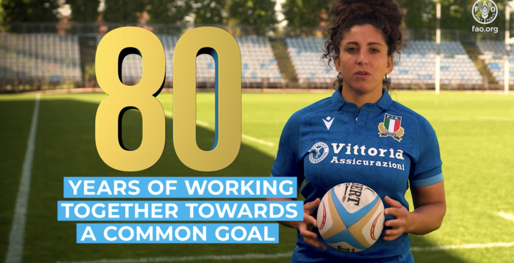 La Federazione Italiana Rugby nominata “FAO Champion”