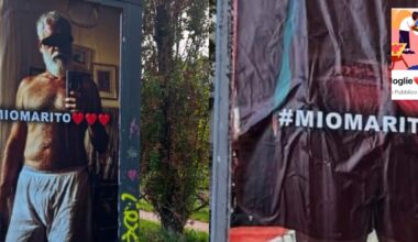 “Mia moglie”, dopo lo scandalo arriva “Mio marito”: la provocazione dello street artist che tappezza Torino di poster