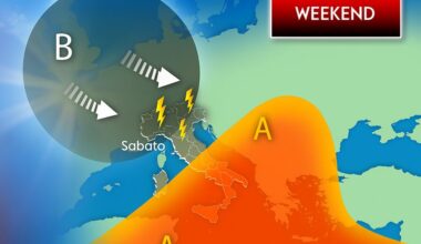 nuovi Temporali tra Sabato e Domenica, vediamo dove pioverà