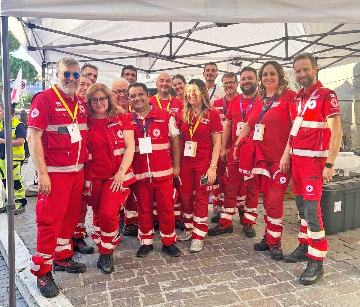 La Croce Rossa nel percorso da Viterbo a Soriano