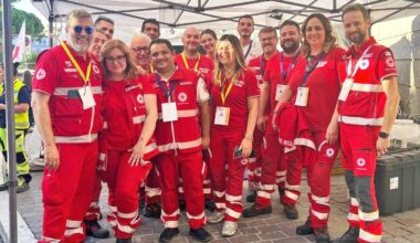 La Croce Rossa nel percorso da Viterbo a Soriano