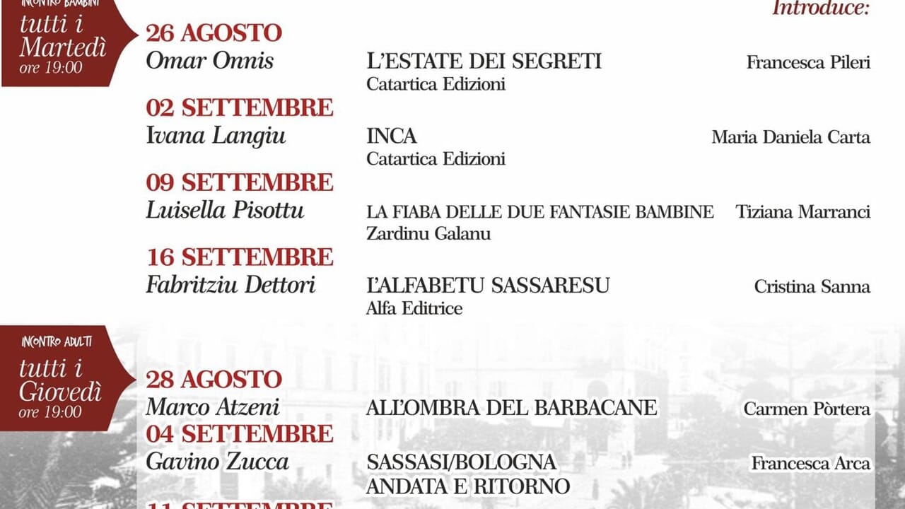 Presentazione del libro "I delitti di Maccia d’aràru" di Giovanni Zucca a Sassari giovedì 4 settembre