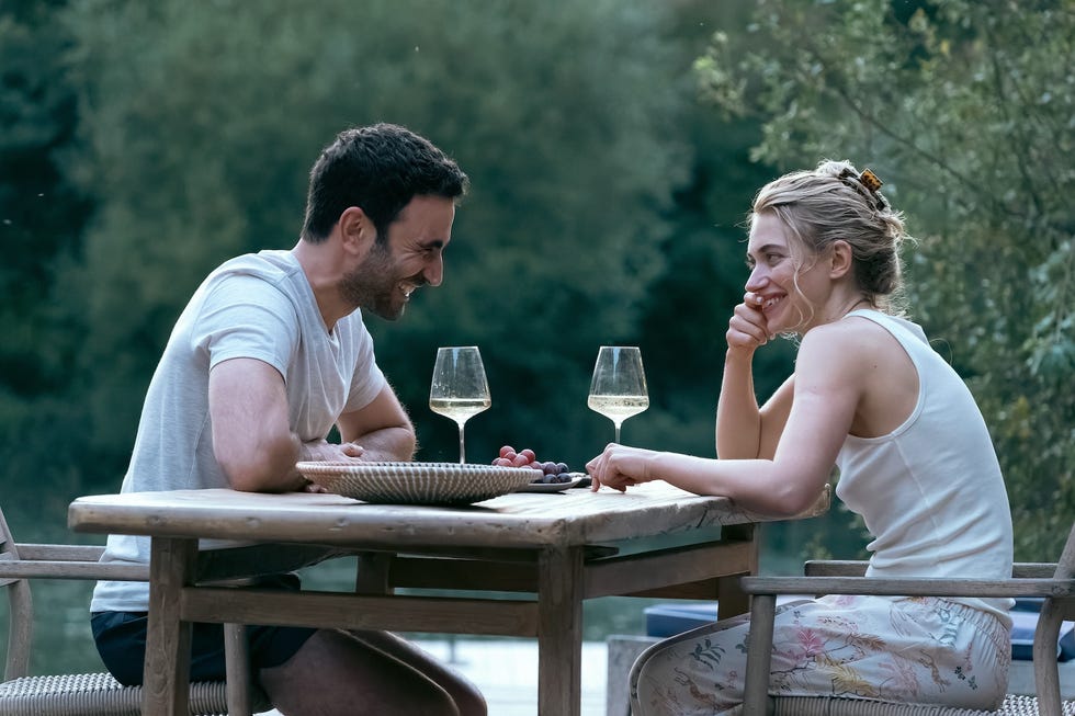 intimate outdoor dining experience with wine