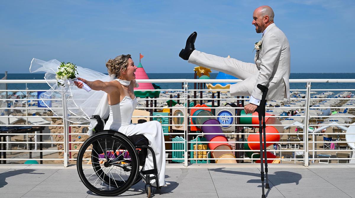 Un amore senza limiti: Andrea e Svetlana, le nozze dopo gli incidenti e i trionfi in bici