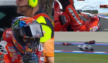 Bagnaia, caduta oggi in MotoGP nel GP di San Marino a Misano. FOTO e VIDEO