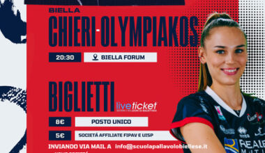 Pallavolo. A Biella un trofeo in palio tra Chieri ’76 e Olympiakos