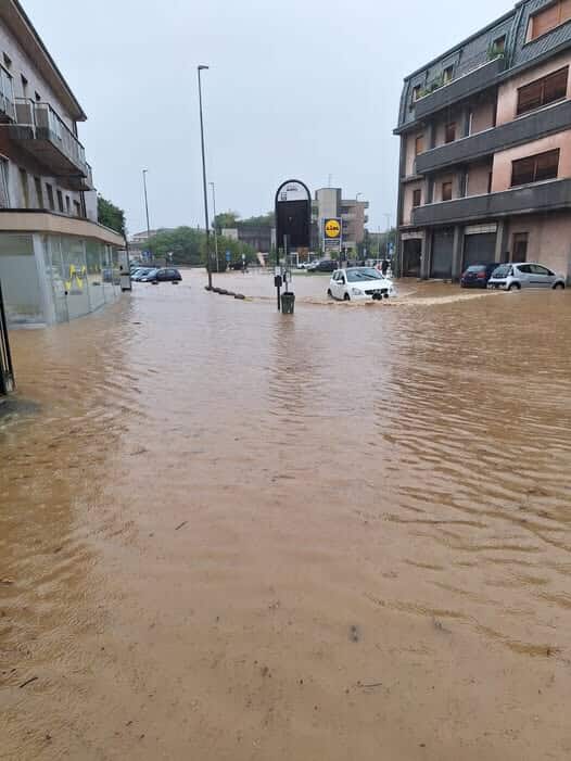 Cesano Maderno allagamento (Foto Fb Comune di Cesano Maderno)