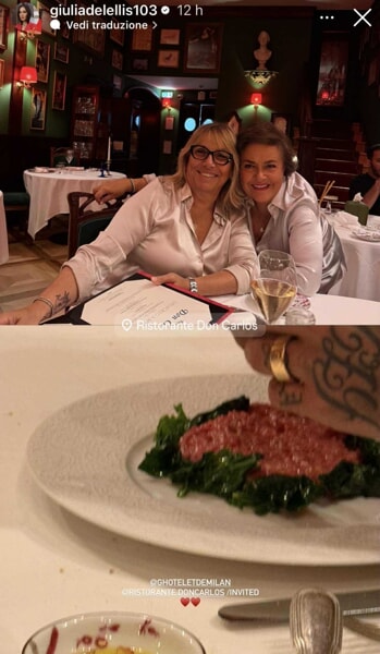Da sinistra a destra: Sandra e Annarita (foto da Instagram story Giulia De Lellis)-2