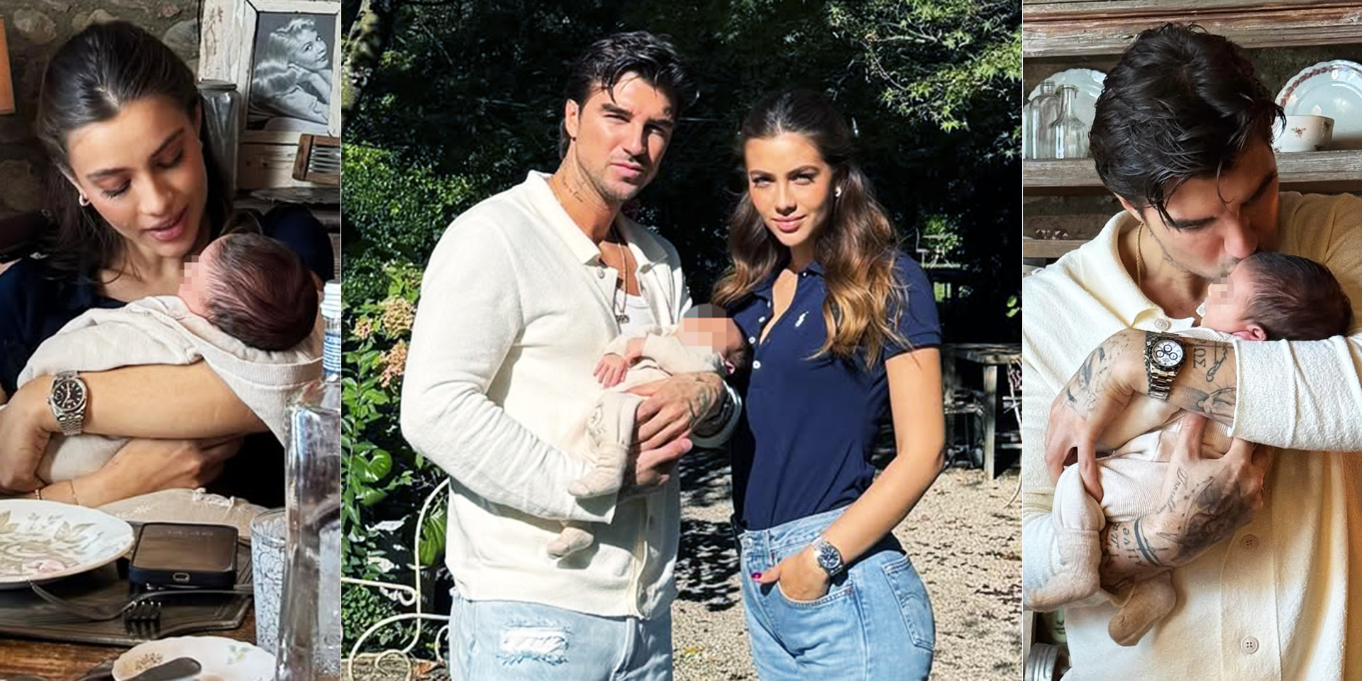 Andrea Damante ed Elisa Visari: eccoli con il figlio