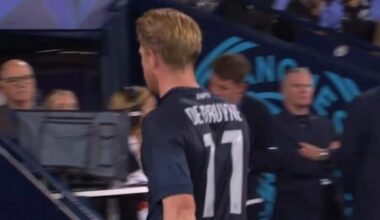 Kevin De Bruyne, sostituzione in Manchester City Napoli oggi. VIDEO