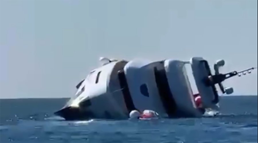 Affondato lo yacht Dolce Vento subito dopo il varo in Turchia (VIDEO)