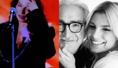le lacrime di Emma per il compianto papà Rosario