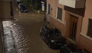 Como sommersa, notte, inferno d’acqua e fango, città allagata, borghi devastati, frane, Lariana chiusa
