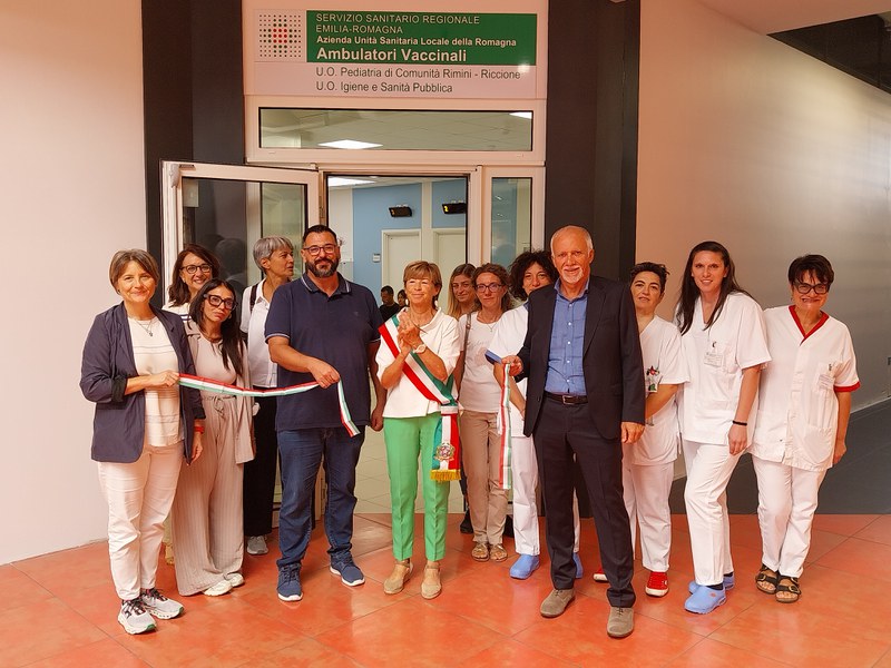 Inaugurata la nuova sede degli Ambulatori Vaccinazioni Pediatriche e Igiene Pubblica di Riccione