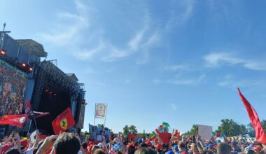 i piloti infiammano la Fanzone