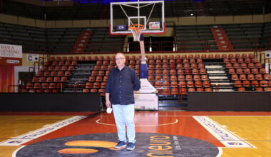 Il presidente della Lega Basket Gherardini alla presentazione dell'Unieuro 2.015
