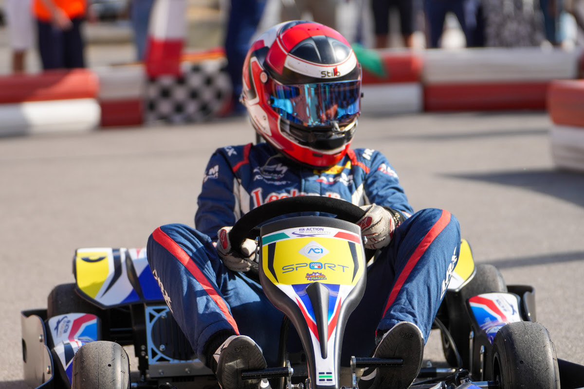 Ginevra Panzeri su un kart-2