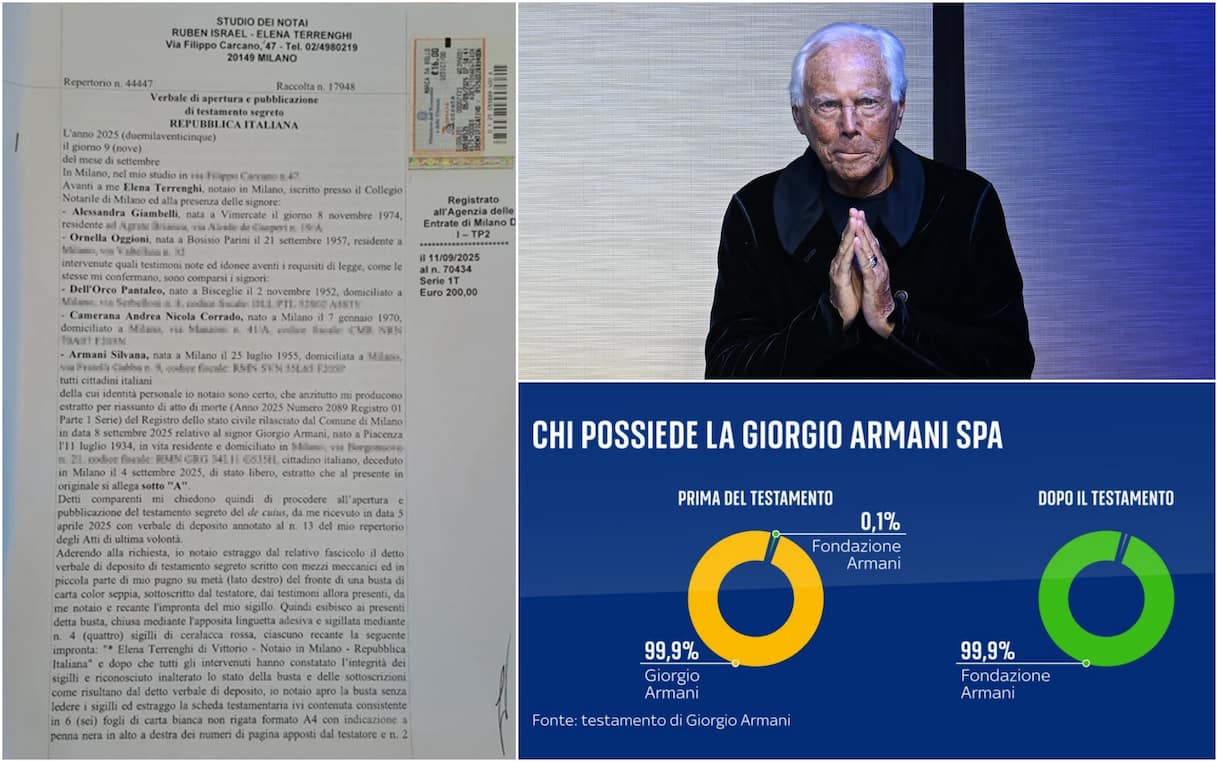 Testamento Giorgio Armani, eredità e beneficiari: come saranno divise società e proprietà