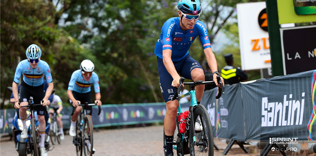 Campionati del mondo 2025, Fausto Masnada, prova il percorso della gara su strada