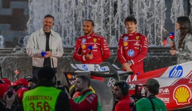 Ferrari, Leclerc e Hamilton in piazza