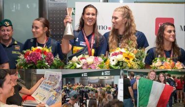 Pallavolo, le Azzurre della Nazionale femminile a Malpensa dopo la vittoria al Mondiale. FOTO