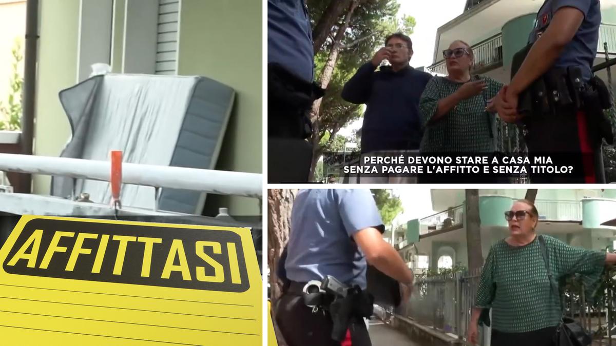 Gli affittuari non lasciano la casa di Riccione, insulti e minacce finiscono in tv