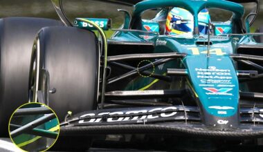 Aston Martin: sospensione rotta a Monza per un sasso in pista sparato?