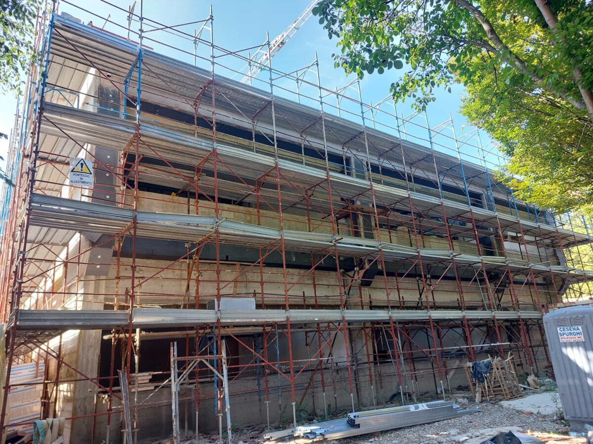 Il nuovo blocco aule al Centro Studi