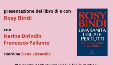 Rosy Bindi: "Una sanità uguale per tutti"