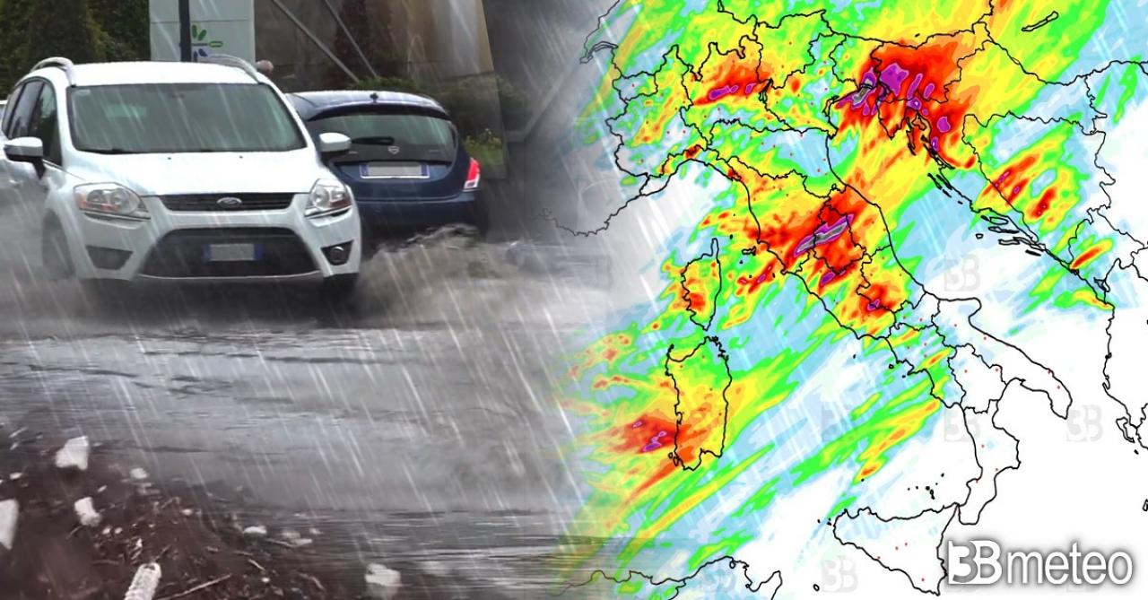 Intensa fase di maltempo su buona parte d