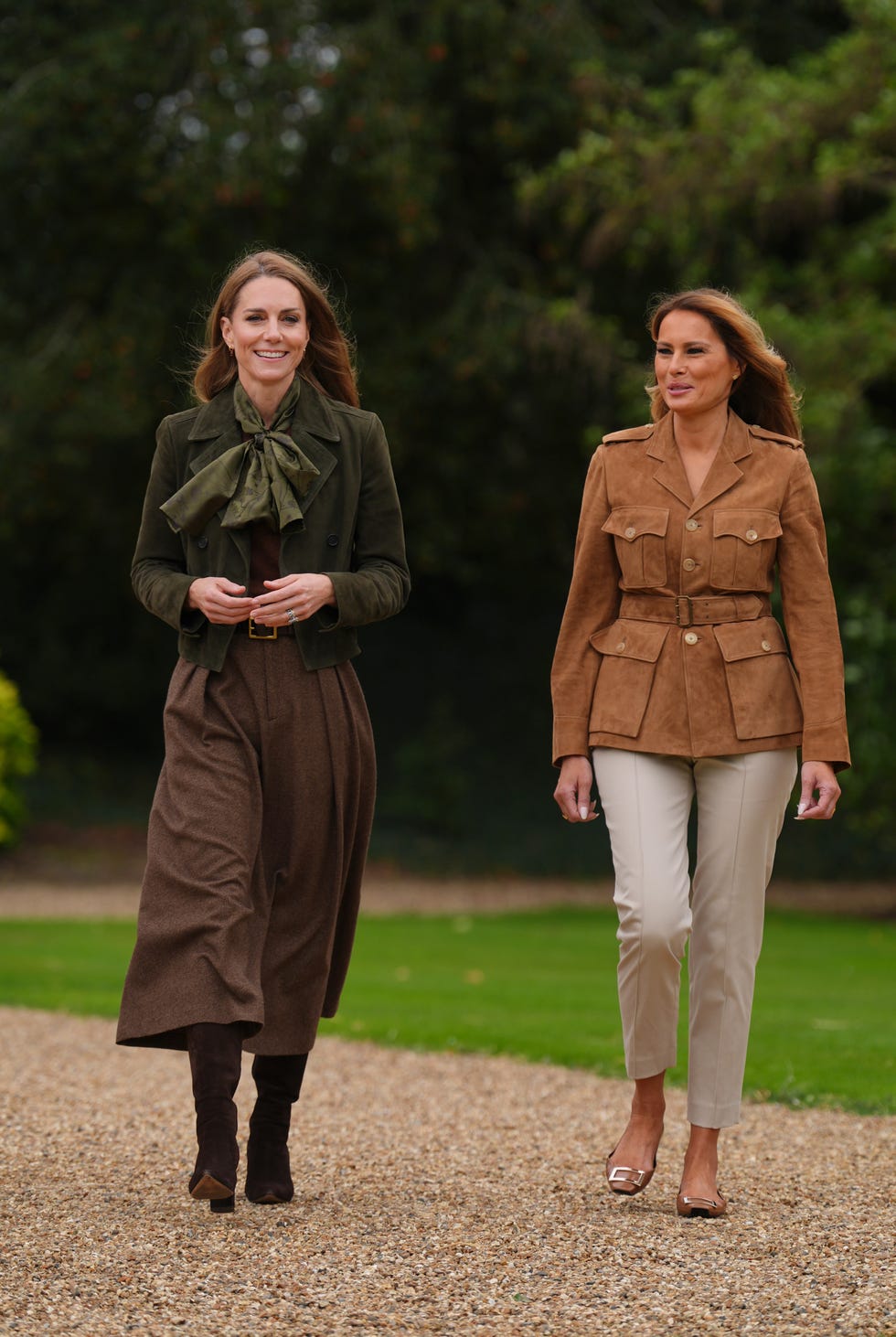 kate middleton y melania trump chaquetas ante