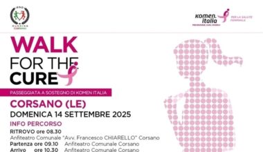 camminata per la vita corsano in marcia salute solidarietà prevenzione