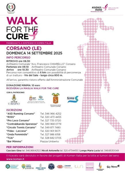 “la camminata per la vita” – corsano in marcia per la salute, la solidarietà e la prevenzione