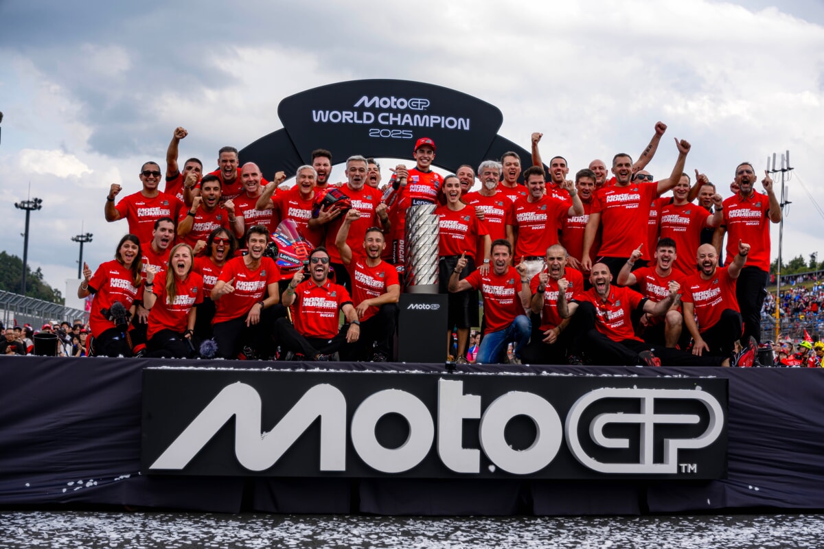 La Ducati festeggia la vittoria Piloti del MotoGP 2025
