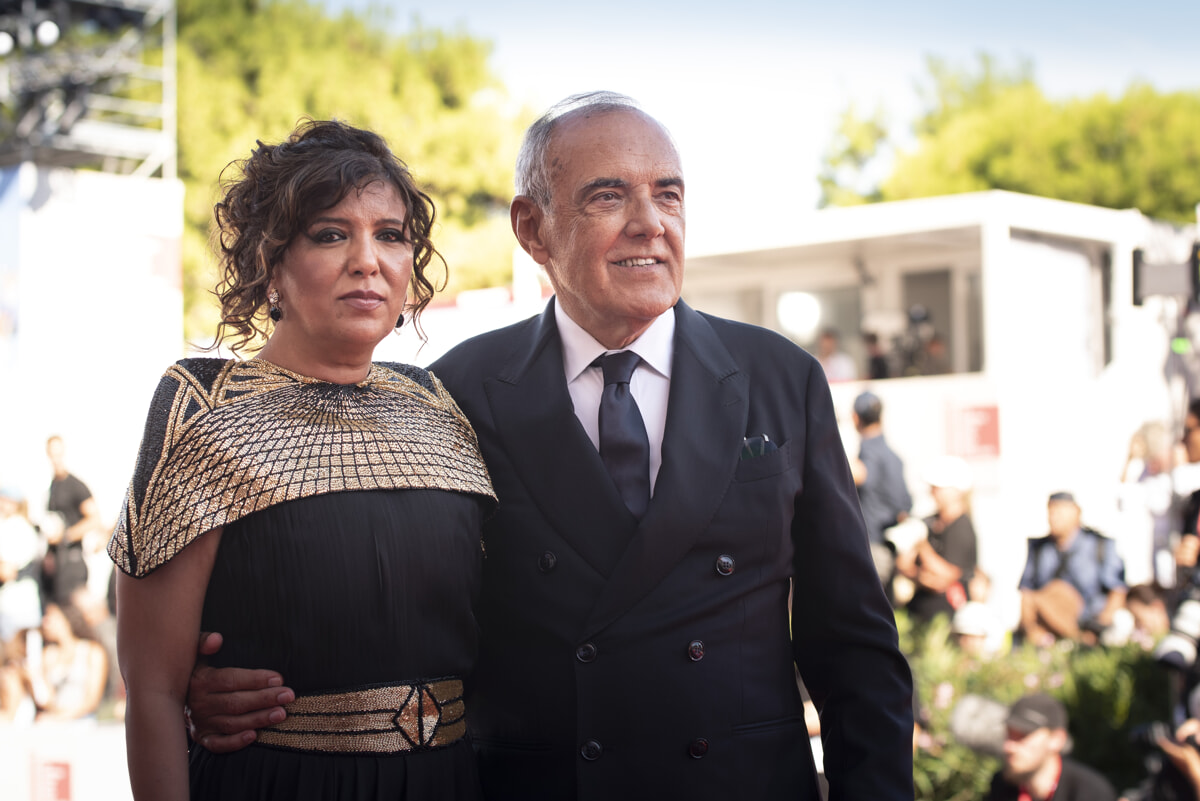 La regista Kaouther Ben Hania con il direttore della Mostra, Alberto Barbera (foto Massimo Tommasini)