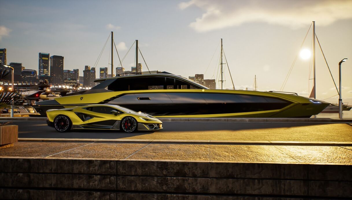Lamborghini svela il nuovo yacht 101FT: è ispirato alla Fenomeno
