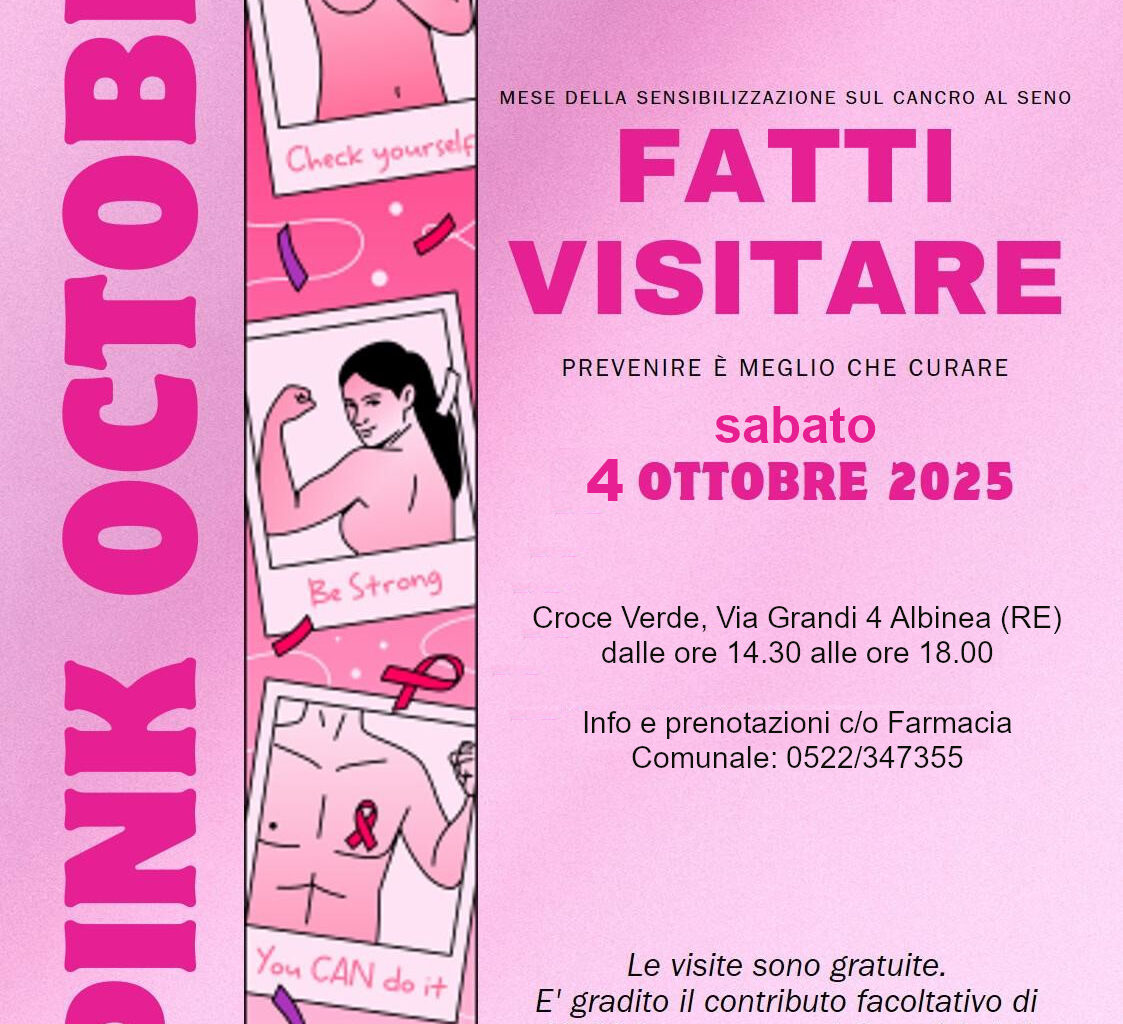 Albinea aderisce alla campagna di prevenzione di tumore al seno di LILT – Comune di Albinea