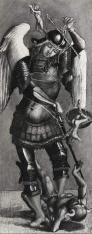 Luca Signorelli, San Michele (1500-1505 circa; tavola, 46 x 18 cm; Collezione privata)