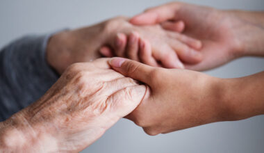 Closeup of a support hands