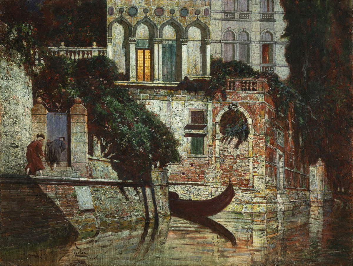 Mario De Maria, La Luna batte sulle cancrene dei muri (1906; olio su tela, 56 x 73,5 cm; Collezione privata)