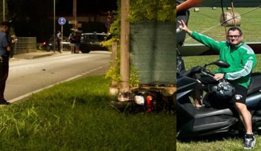 Perde il controllo dello scooter e si schianta contro un palo, muore operaio di 52 anni