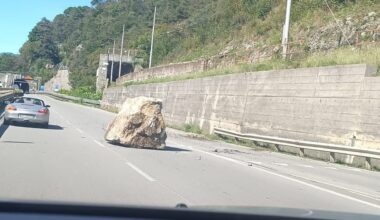 strada chiusa ad Abbadia Lariana