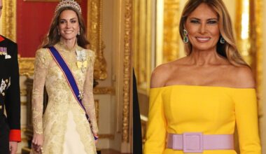 I Trump in visita di Stato a Londra, i look della First Lady Melania e di Kate Middleton. FOTO